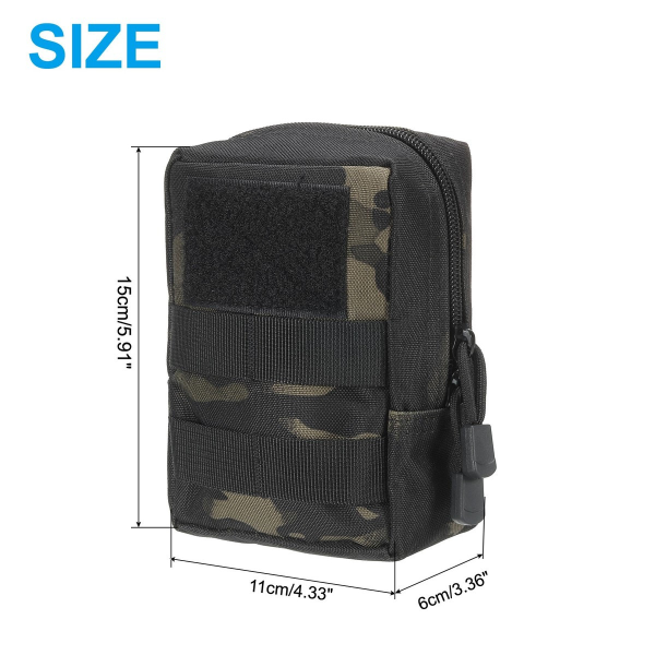 Підсумок Mini-IFAK Multicam Black (чорний мультикам, dark multicam) міні (11x15x6) на MOLLE, Нейлон 600D, з термоізоляцією EPE